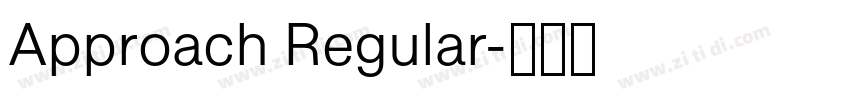 Approach Regular字体转换